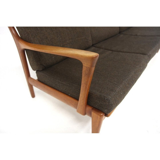 Image 1 of Canapé vintage "Kuba" 3 places en teck et tissu par Bertil Fridhagen pour Bröderna Andersson, Suède 1960