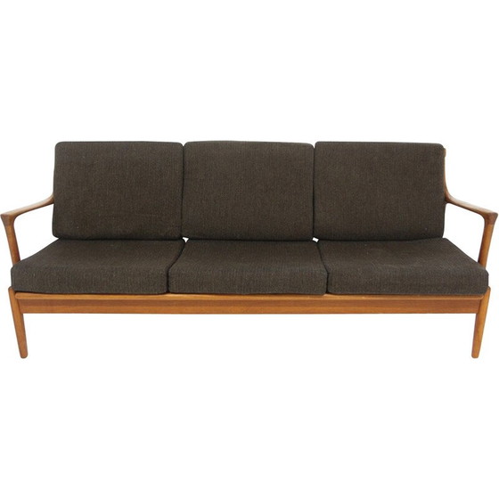 Image 1 of Canapé vintage "Kuba" 3 places en teck et tissu par Bertil Fridhagen pour Bröderna Andersson, Suède 1960
