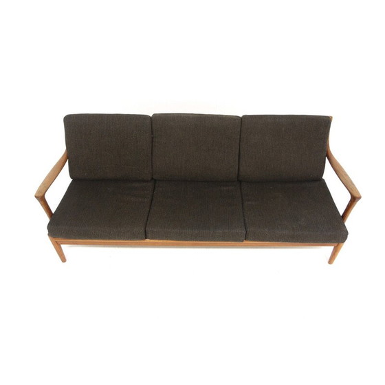 Image 1 of Canapé vintage "Kuba" 3 places en teck et tissu par Bertil Fridhagen pour Bröderna Andersson, Suède 1960