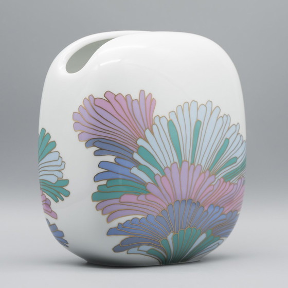 Image 1 of Rare Rosemonde Nairac Rosenthal Studio-Line Vase en porcelaine Art Déco Style 80'S