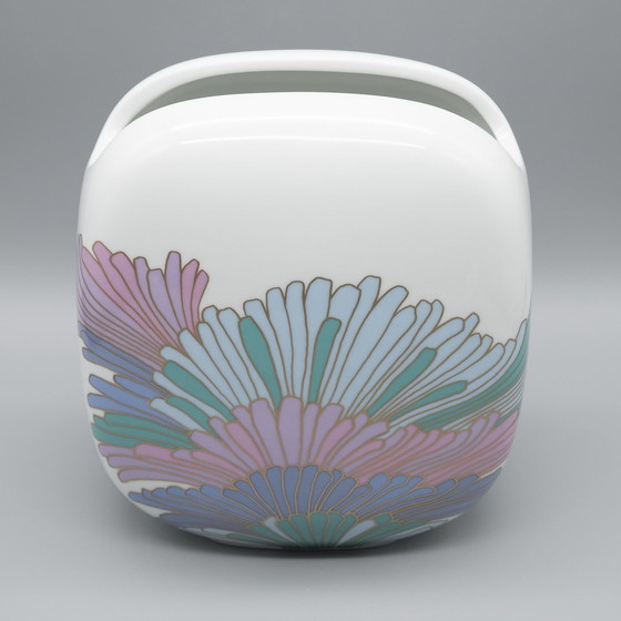 Image 1 of Rare Rosemonde Nairac Rosenthal Studio-Line Vase en porcelaine Art Déco Style 80'S