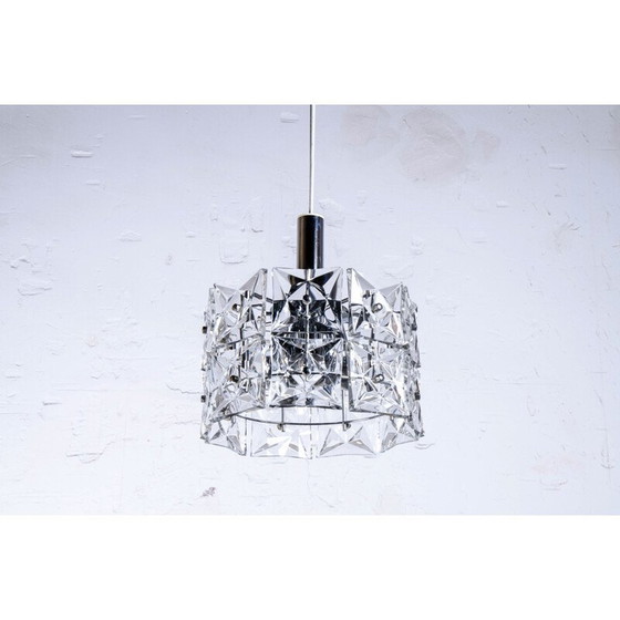 Image 1 of Lustre géométrique en cristal prismatique vintage de Kinkeldey