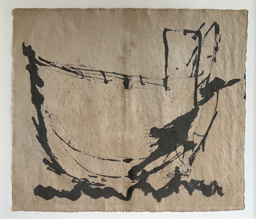 Anton Heyboer (1924-2005) Bateau expressionniste, 1980