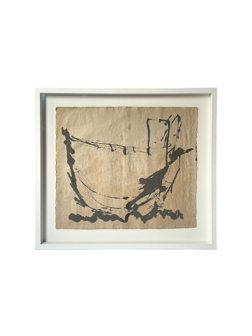 Anton Heyboer (1924-2005) Bateau expressionniste, 1980