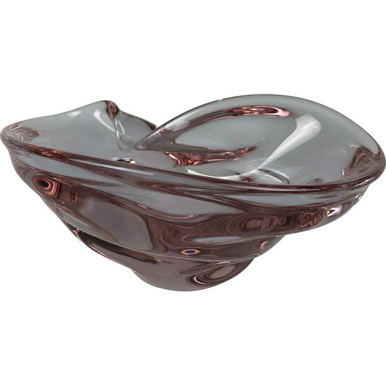 Image 1 of Bol en verre d'art vintage, Tchécoslovaquie années 1960
