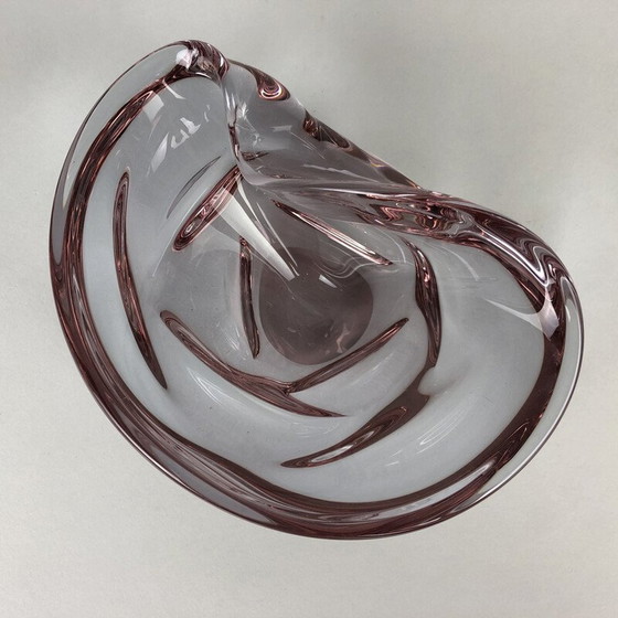 Image 1 of Bol en verre d'art vintage, Tchécoslovaquie années 1960