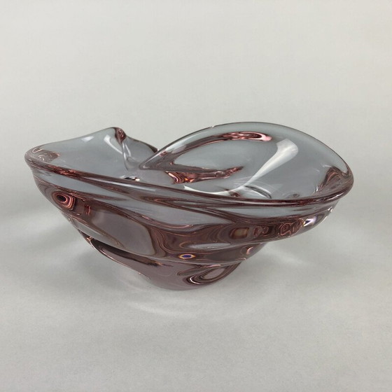 Image 1 of Bol en verre d'art vintage, Tchécoslovaquie années 1960