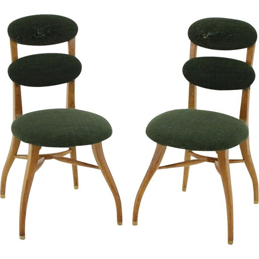 Paire de chaises musicales vintage de Vilhelm Lauritzen, Danemark
