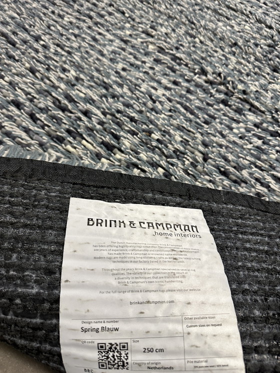 Image 1 of Brink En Campman Spring Blue 250 Cm Round High Pile