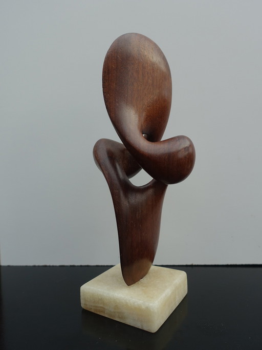 Sculpture abstraite en bois