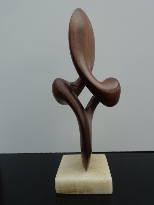 Sculpture abstraite en bois