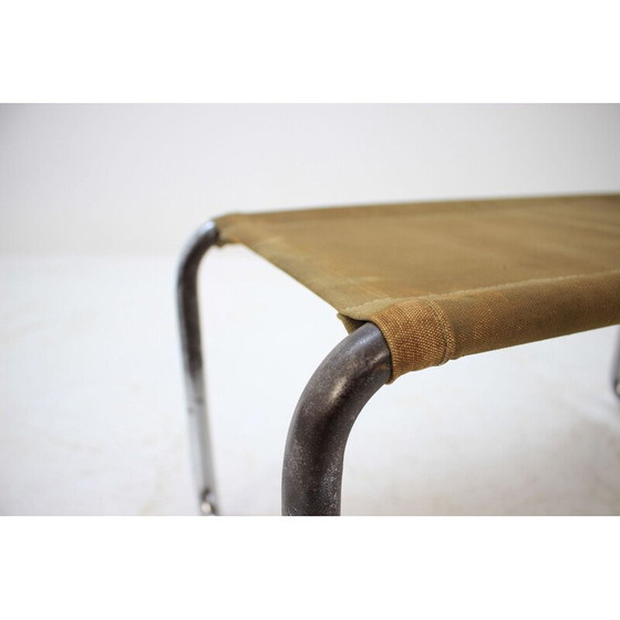 Image 1 of Tabouret vintage en métal et chrome 1930