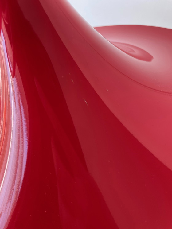 Image 1 of 2X Fog & Mørup Red Semi Suspension Lampe par Bonderup & Thorup, 1960S