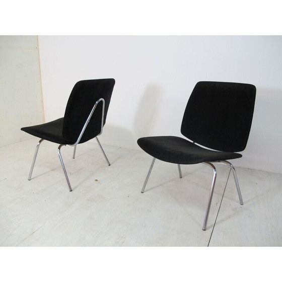 Image 1 of Paire de fauteuils noirs vintage de Kho Liang Ie et Jan Ruigrok