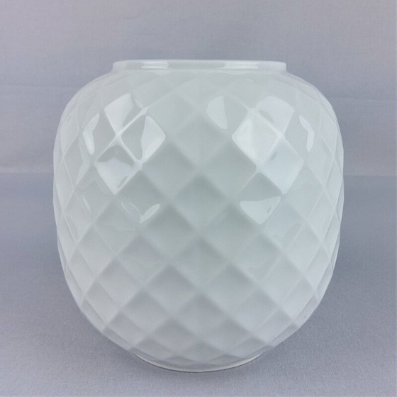 Image 1 of Vase vintage en verre Thomas porcelaine blanche 1970