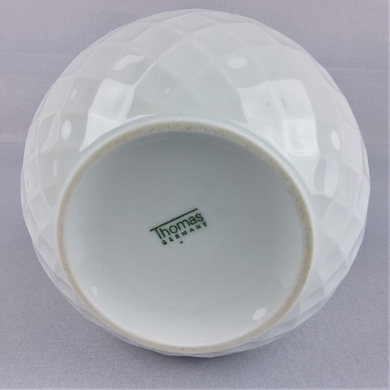 Image 1 of Vase vintage en verre Thomas porcelaine blanche 1970