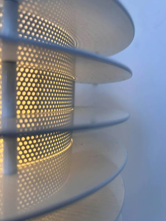 Image 1 of 2X Appliques En Métal Blanc Laqué, Borens, Suède 1980