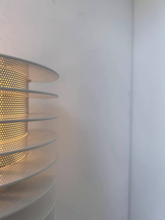 Image 1 of 2X Appliques En Métal Blanc Laqué, Borens, Suède 1980