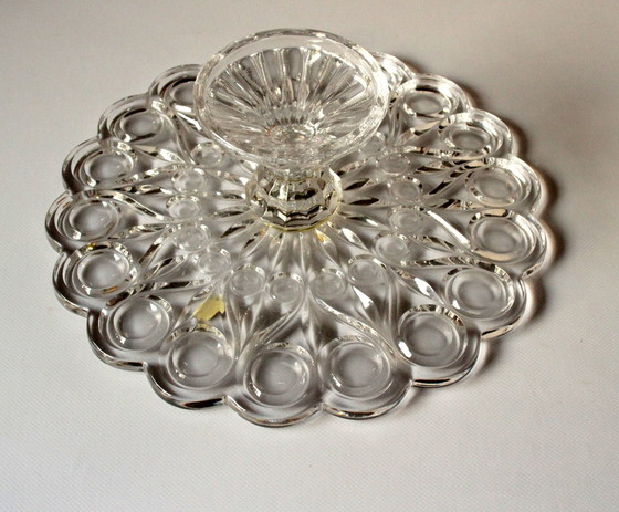 Image 1 of Nachtmann Plat à tarte Sur pied - Verre en cristal au plomb - Vintage