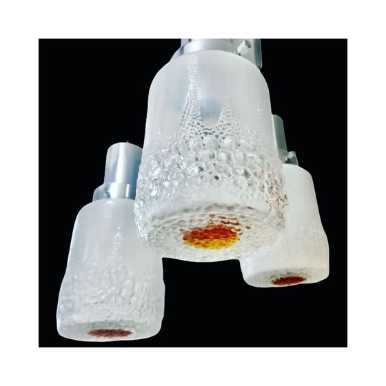 Image 1 of Lampe suspendue en verre vintage par Toni Zuccheri, 1970