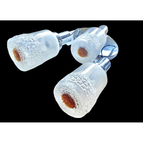 Image 1 of Lampe suspendue en verre vintage par Toni Zuccheri, 1970
