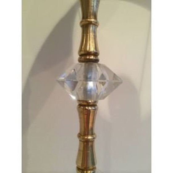 Image 1 of Lampadaire vintage français en laiton et verre, 1960