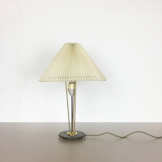 Image 1 of Lampe vintage avec abat-jour plissé beige, Italie 1960