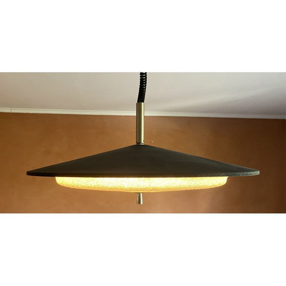 Image 1 of Lampe suspendue en verre vintage, 1970