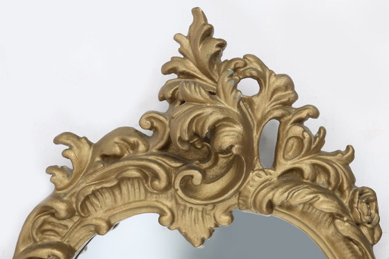 Image 1 of 20e siècle Belgique Miroir à encadrement d'or de style Louis XV