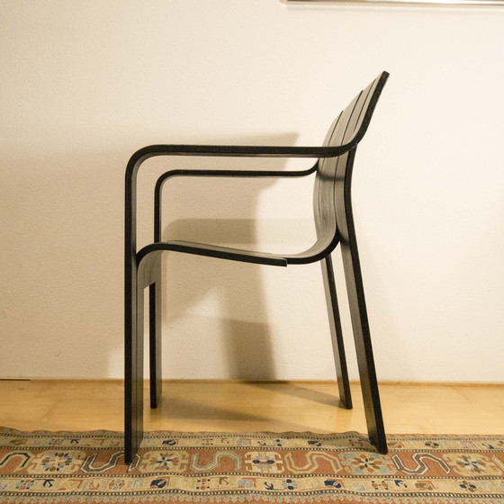 Image 1 of Stripchair Chaise de salle à manger de Gijs Bakker pour Castelijn, noir, 1970S