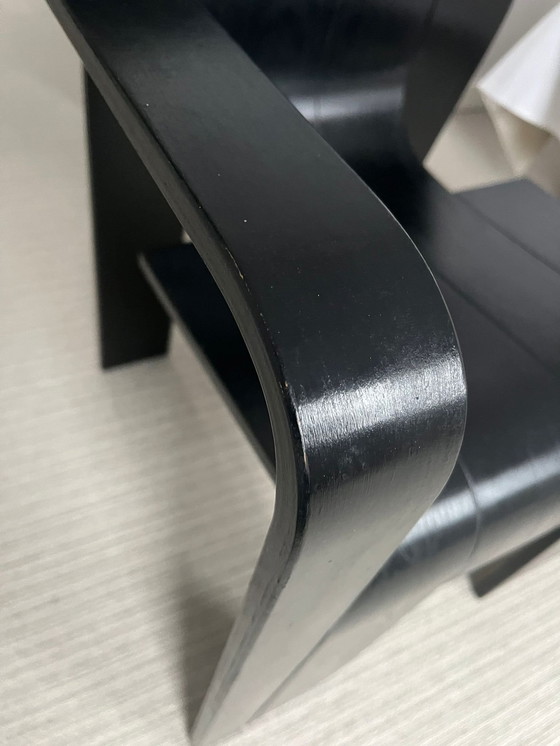 Image 1 of Stripchair Chaise de salle à manger de Gijs Bakker pour Castelijn, noir, 1970S