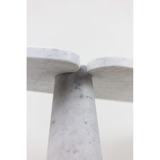 Image 1 of Console vintage "Eros" en marbre blanc Calacatta