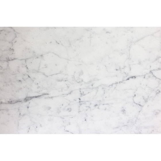 Image 1 of Console vintage "Eros" en marbre blanc Calacatta