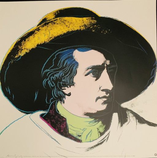 Andy Warhol, Goethe. Lithographie couleur offset de haute qualité. En excellent état.