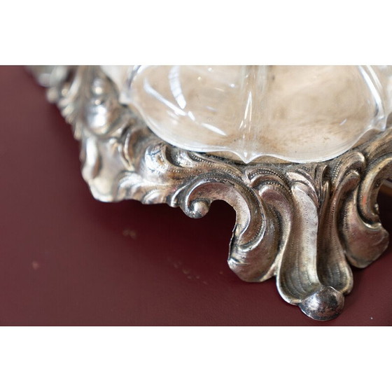 Image 1 of Delta Quattro Lampe de table en cristal vintage à 5 lumières