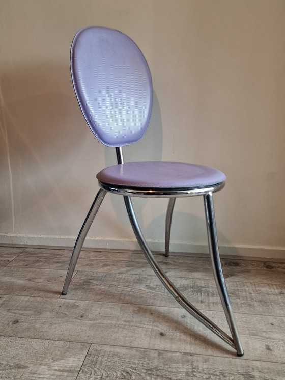 Image 1 of Chaise design vintage à cadre tubulaire