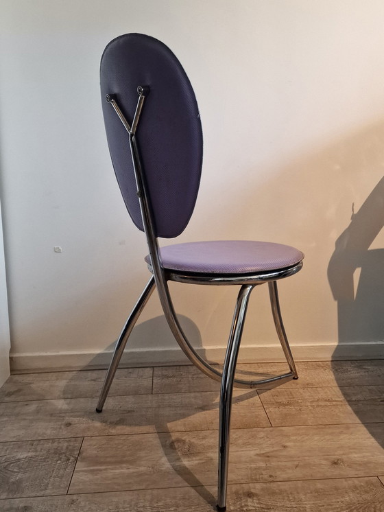 Image 1 of Chaise design vintage à cadre tubulaire