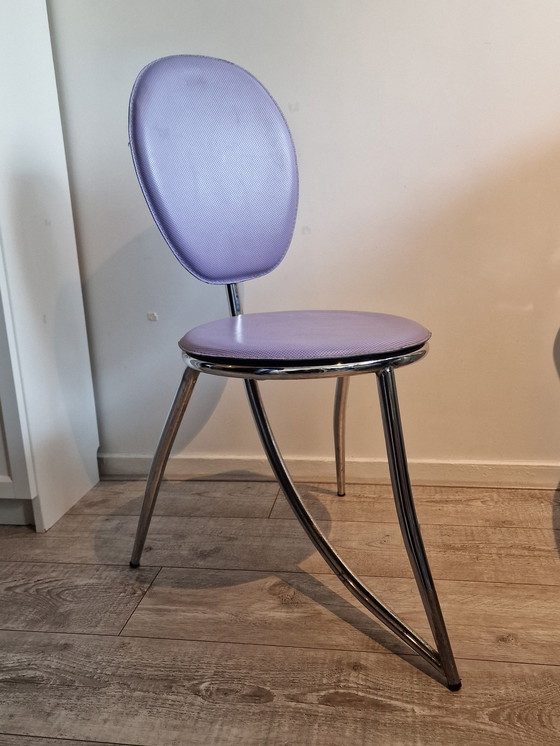 Image 1 of Chaise design vintage à cadre tubulaire