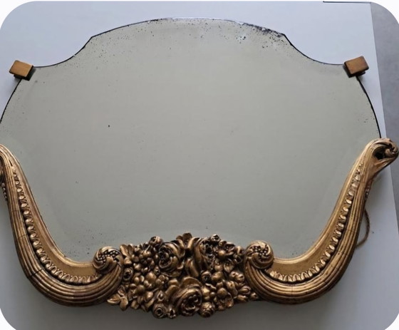 Image 1 of Miroir baroque doré à facettes