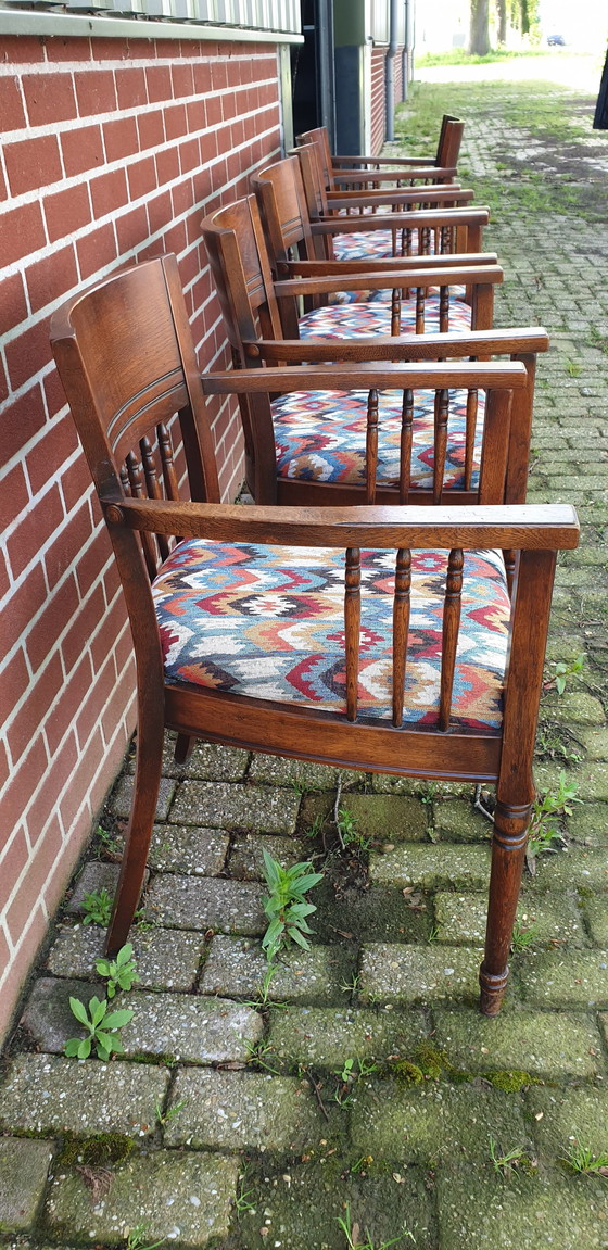 Image 1 of 6 fauteuils de salle à manger en cerisier