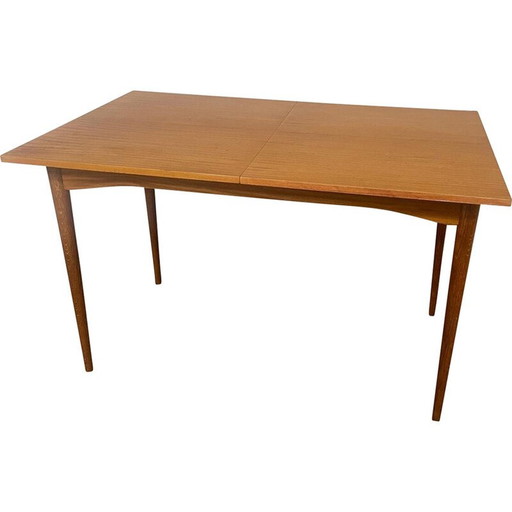 Table de salle à manger extensible en bois, Tchécoslovaquie 1970