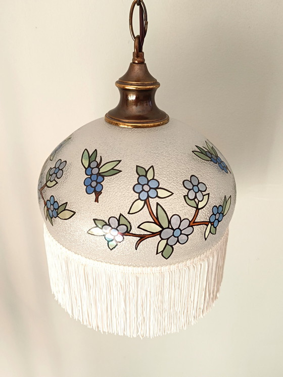 Image 1 of Suspension en Verre et Pampilles de Fils en Nylon