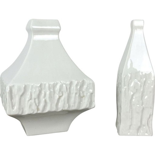 Paire de vases modernistes vintage de Peter Müller pour Sgrafo Modern, Allemagne 1960