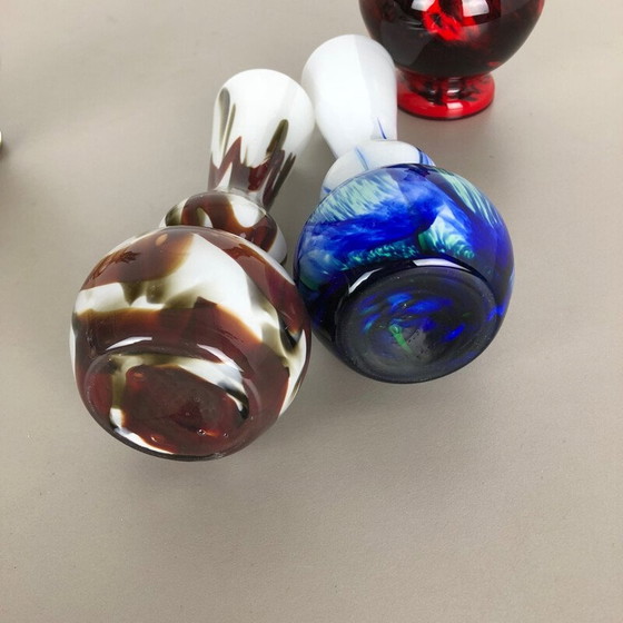 Image 1 of Ensemble de 4 vases vintage multicolores Pop Art, Italie 1970
