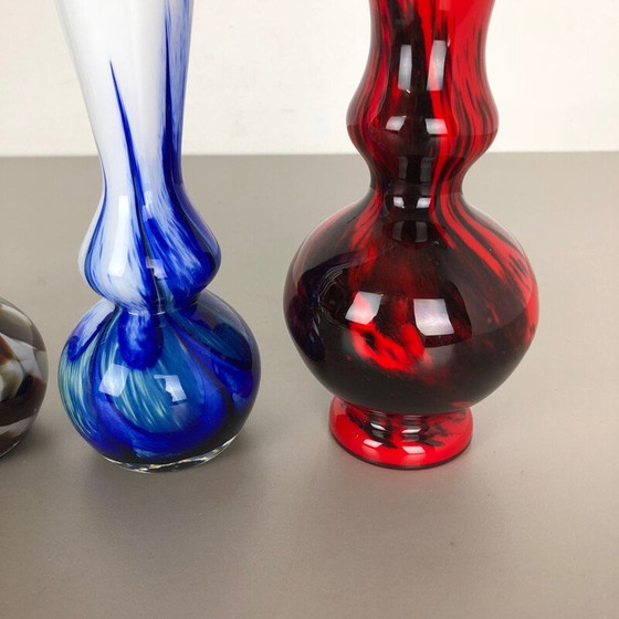 Image 1 of Ensemble de 4 vases vintage multicolores Pop Art, Italie 1970