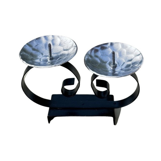 Image 1 of Chandelier vintage en aluminium, Belgique 1960