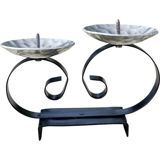 Image 1 of Chandelier vintage en aluminium, Belgique 1960