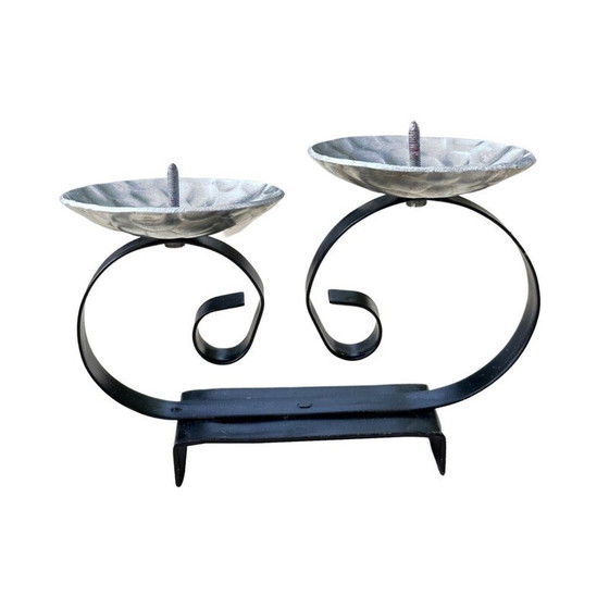 Image 1 of Chandelier vintage en aluminium, Belgique 1960