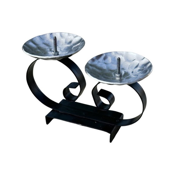 Image 1 of Chandelier vintage en aluminium, Belgique 1960