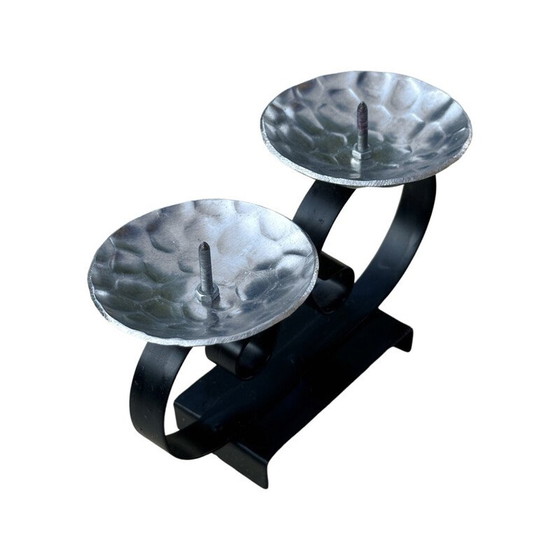 Image 1 of Chandelier vintage en aluminium, Belgique 1960